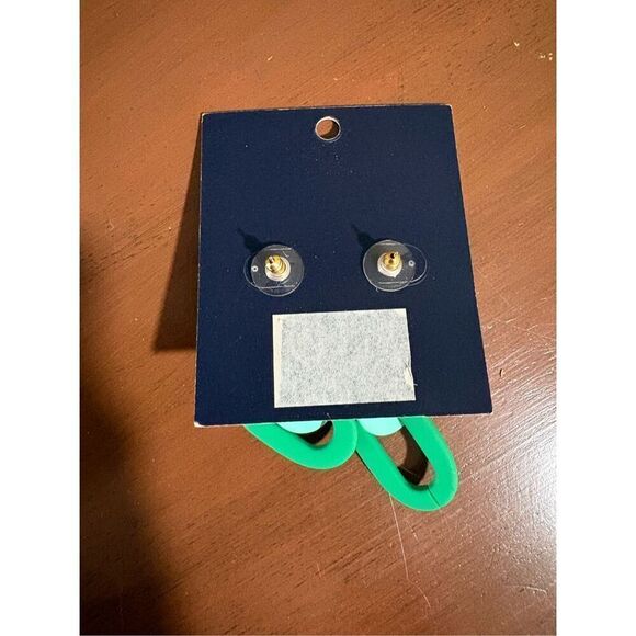 Earrings, Michelle McDowell Earrings, Pierced, Green, Dangle, 2.75”, New - Picture 2 of 2